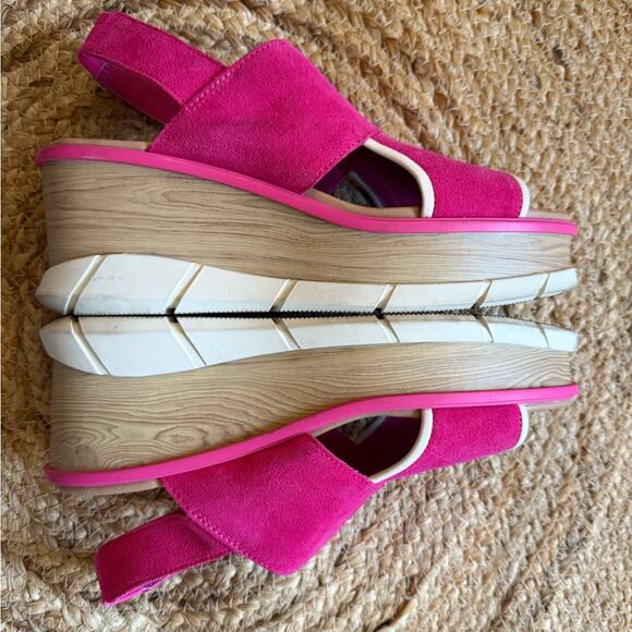 Sorel Women’s 9.5 Sandals Joannie lll Slingback Fizz Chalk Fuschia Wedge Pink - Picture 10 of 10